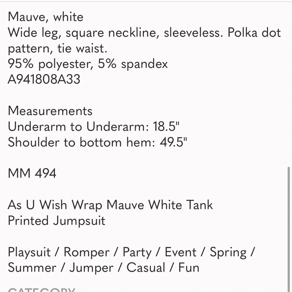 As U Wish Mauve and Ivory Jumpsuit